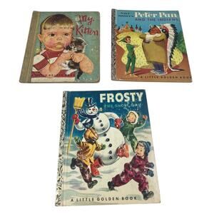 Vintage My Kitten Peter Pan and the Indians Frosty the Snowman Golden Books